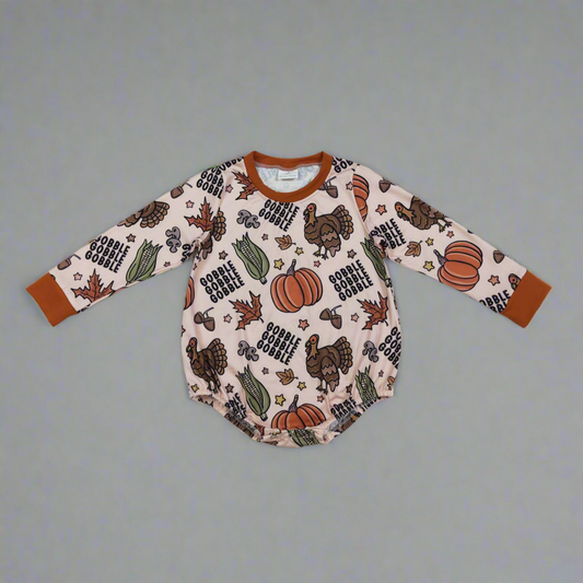 Boys bubble camo gobble turkey