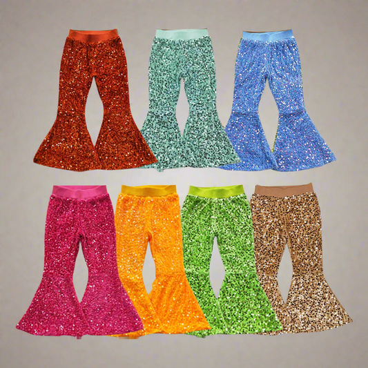 Sequin pants flares