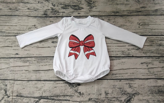 Girls football bow bubble