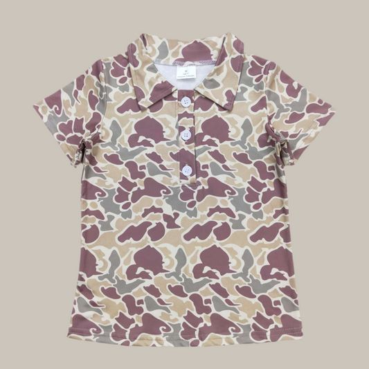 Camo polo boys - baby to big kid