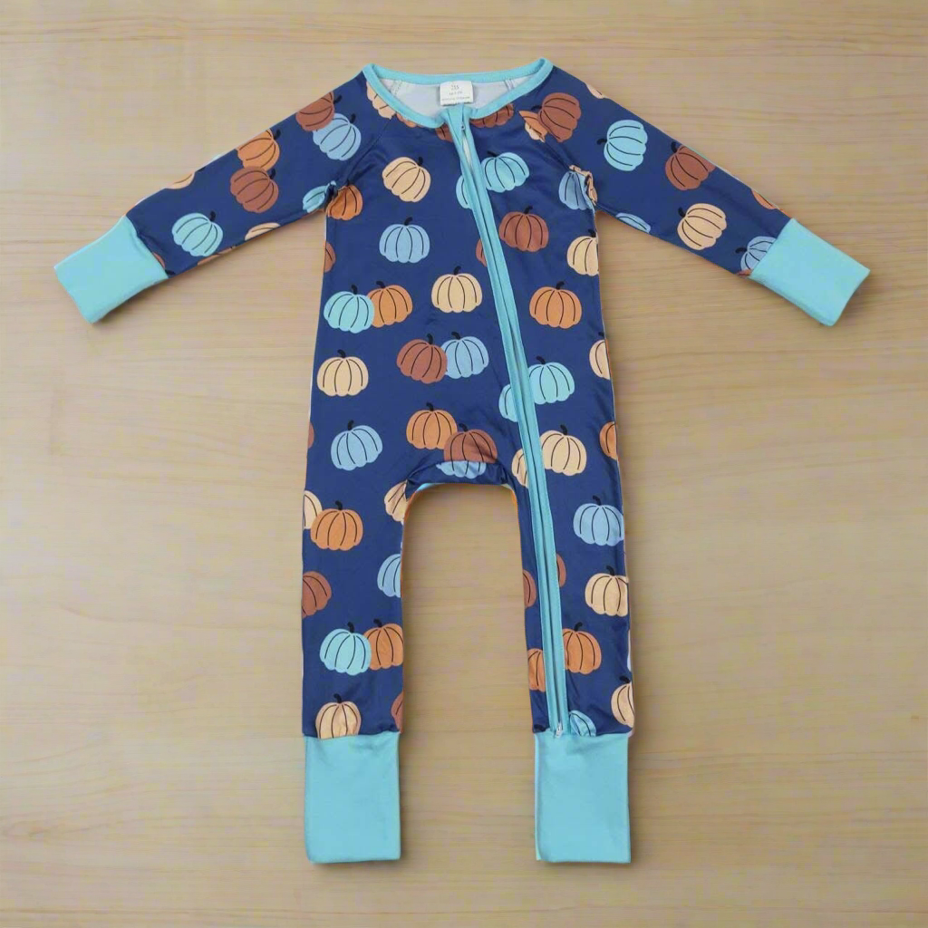Baby boys pumpkin romper