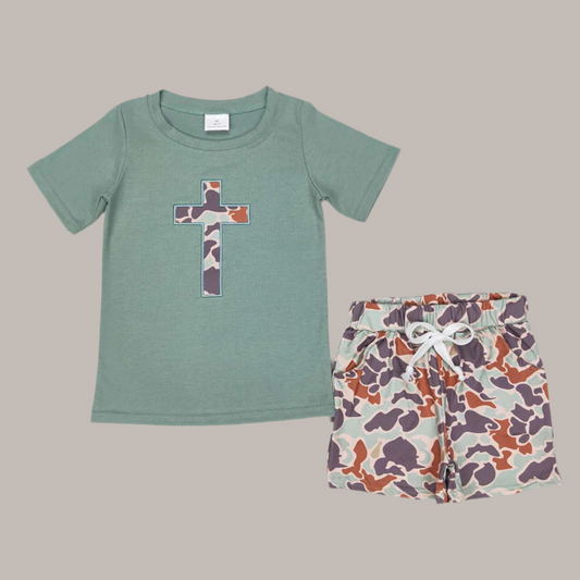 Boys cross camo set