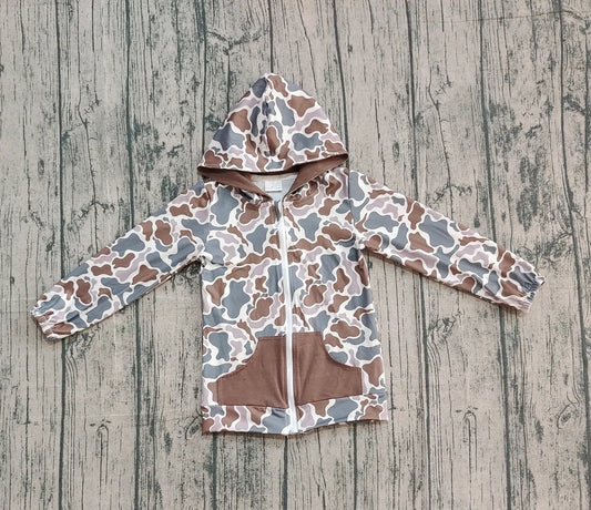 Boys camo zip jacket