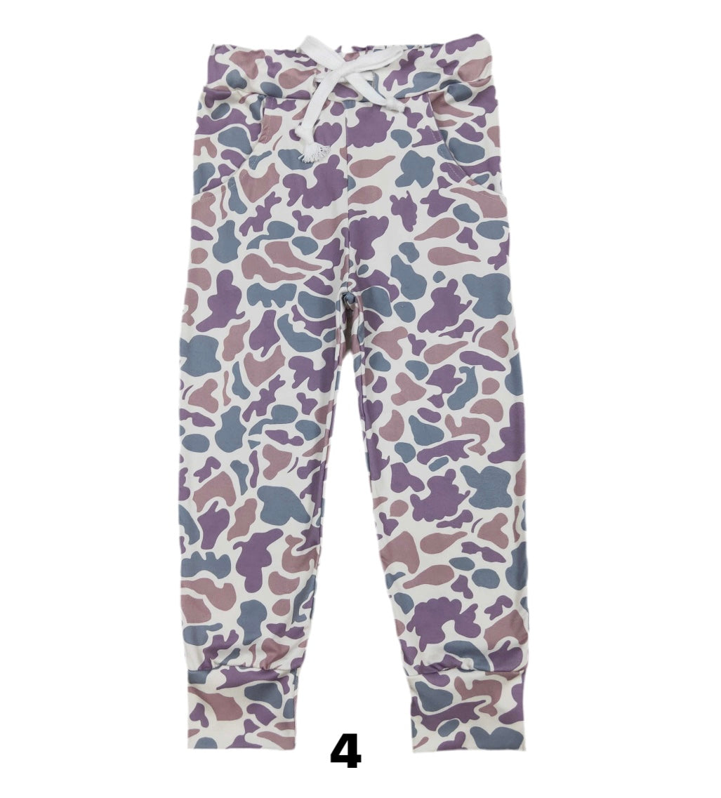 Camo joggers boys girls kids (6 options)