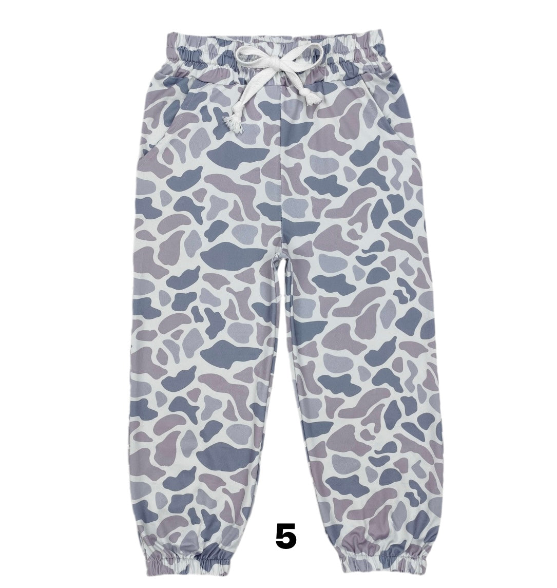 Camo joggers boys girls kids (6 options)