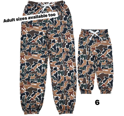 Camo joggers boys girls kids (6 options)