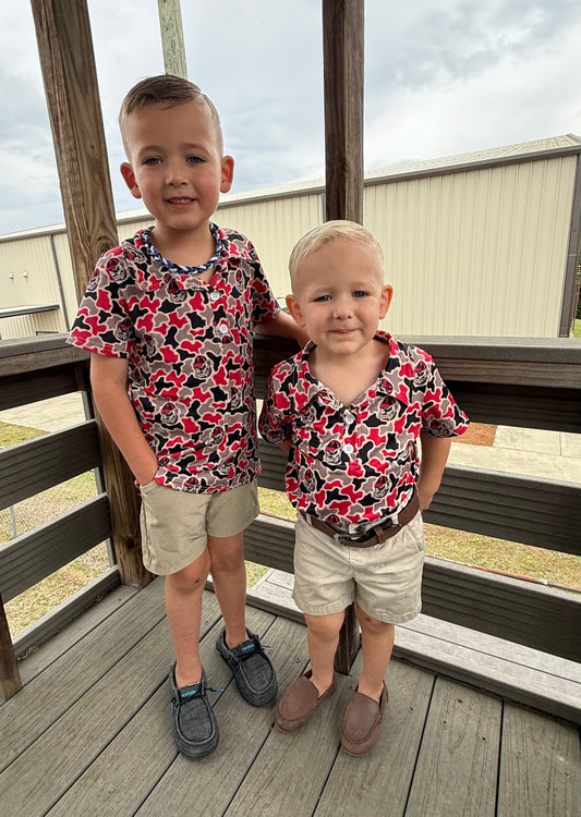 Georgia GA camo polo boys - baby to big kid