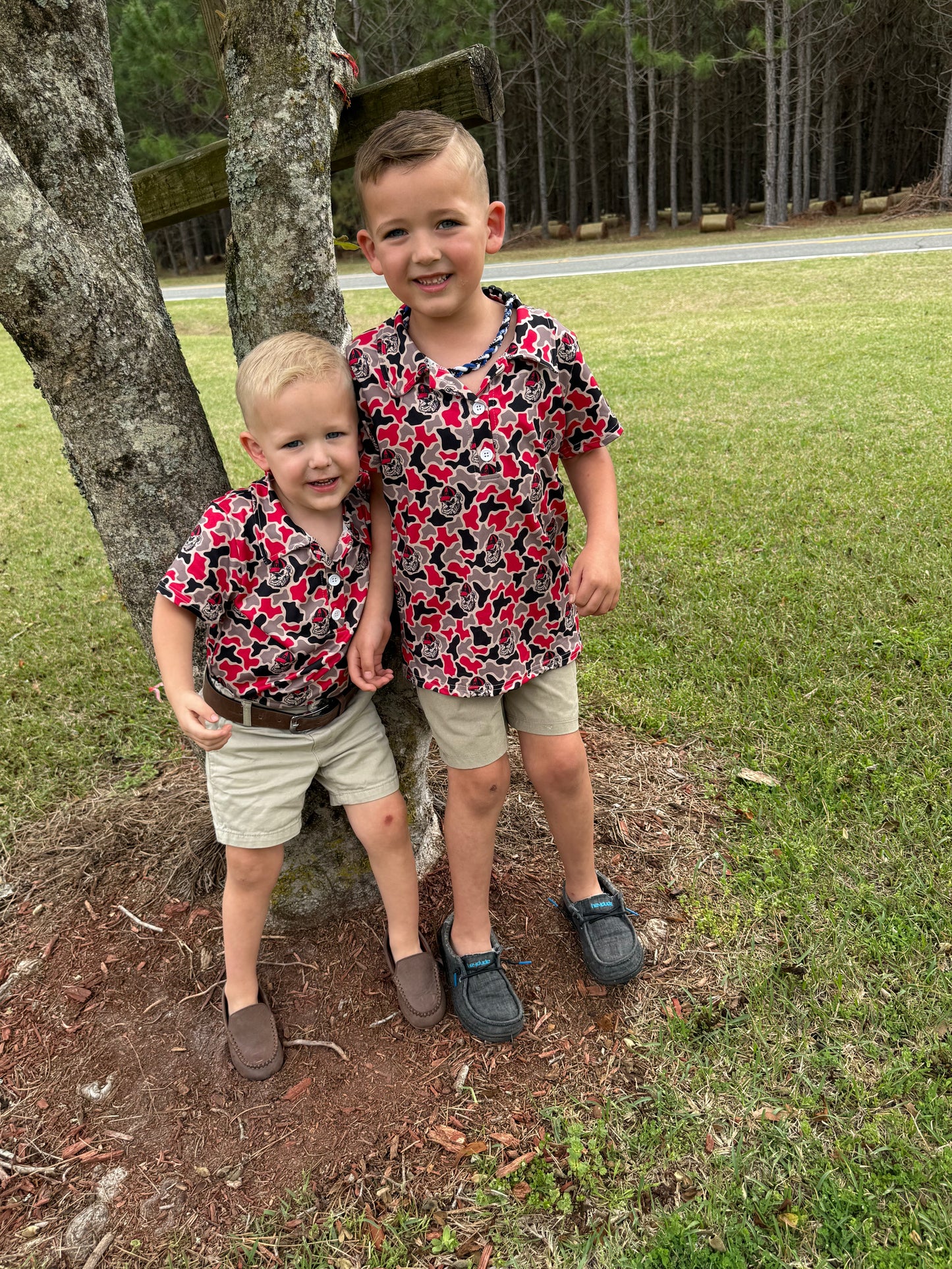 Georgia GA camo polo boys - baby to big kid