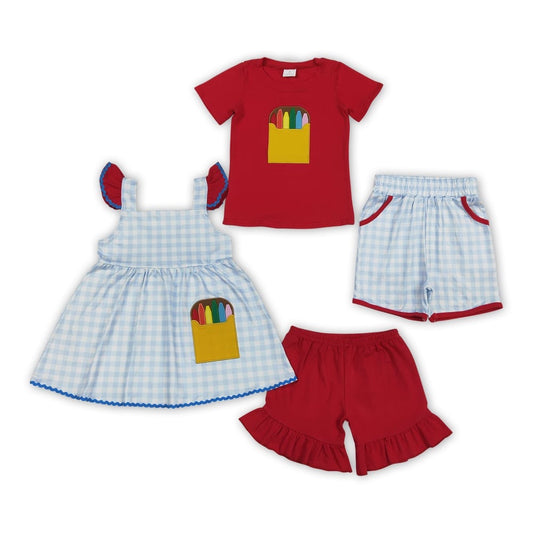 School sets crayons back to school set girls boys