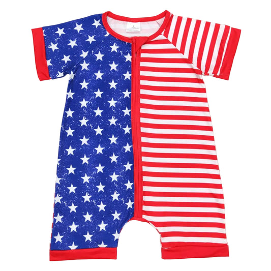 Stars and Stripes / flag boys bubble romper (Copy)