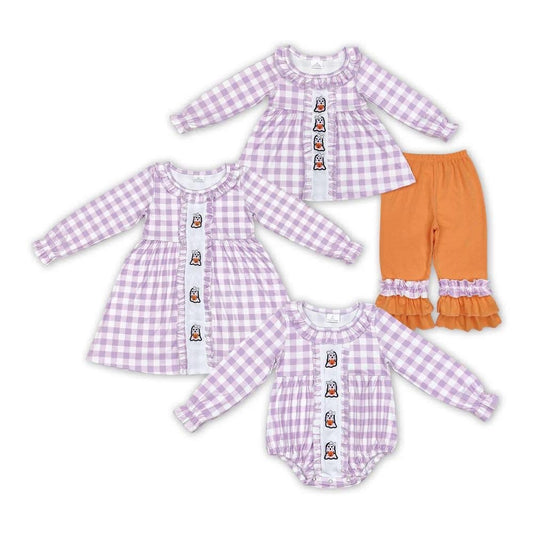 Fall ghost girls dress set romper