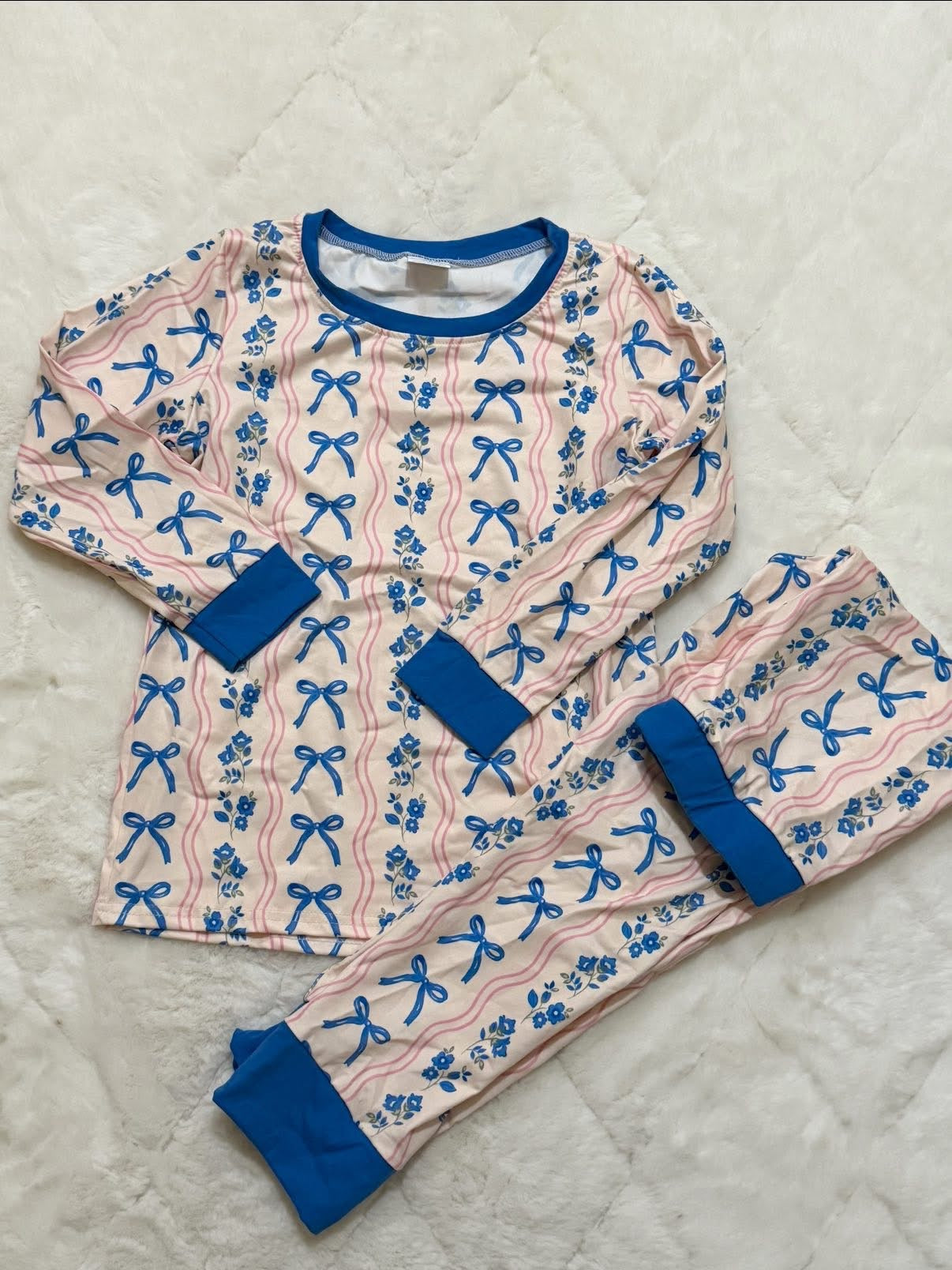 Girls Bow Loungewear pajamas pjs