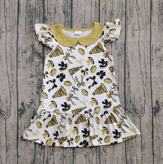 Football sports theme dress girls fall