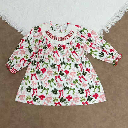 Merry Christmas girls dress winter