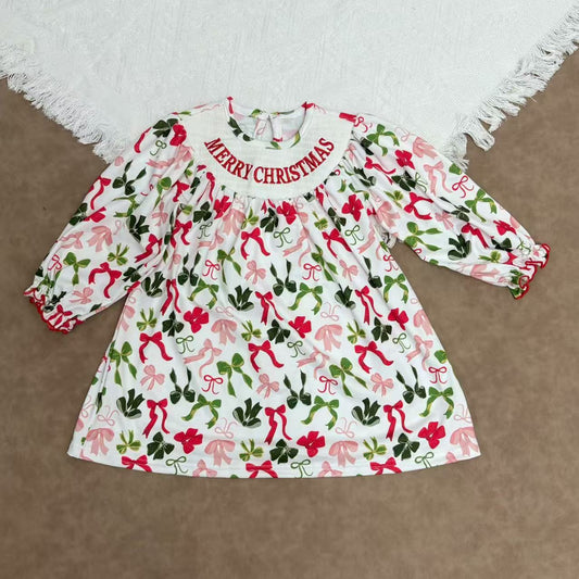 Merry Christmas girls dress winter