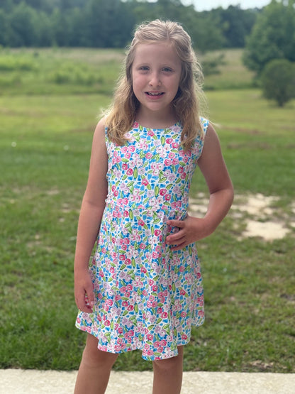 Floral athletic dress girls