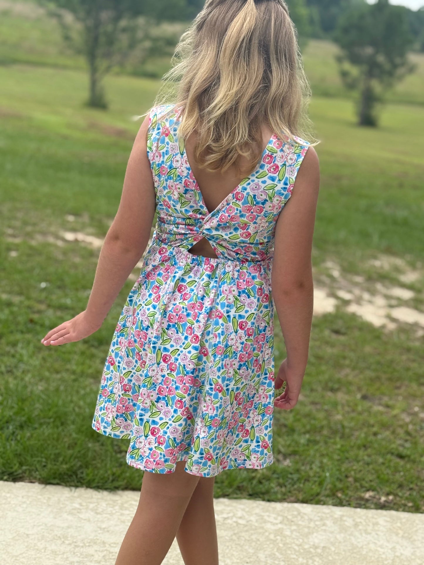 Floral athletic dress girls