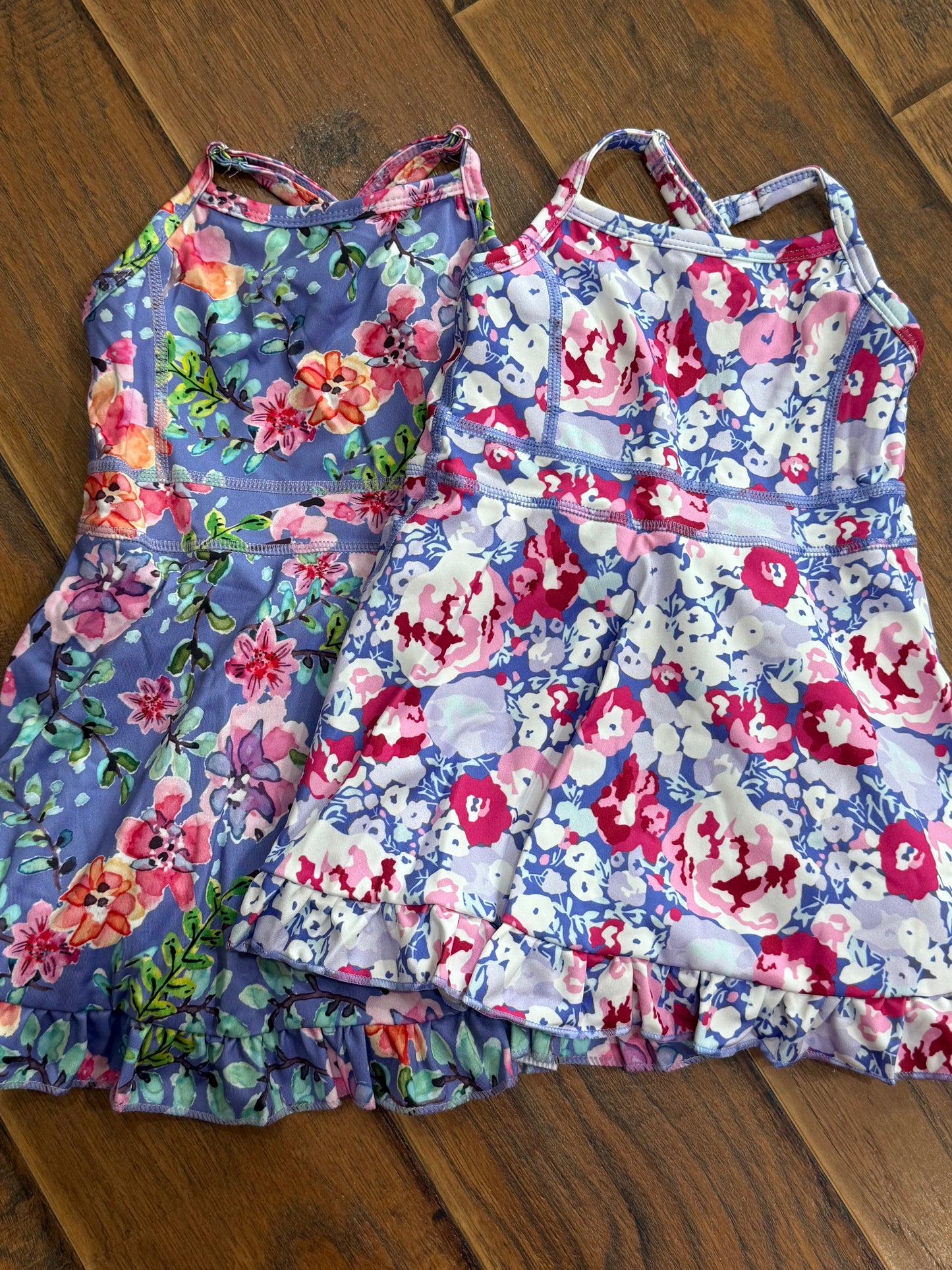 Floral athletic dresses girls