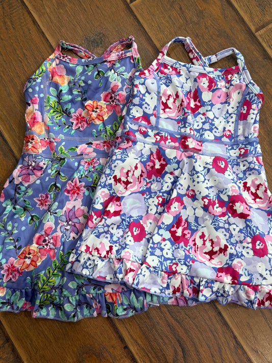Floral athletic dresses girls