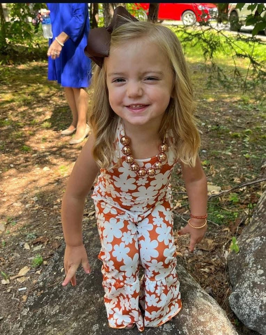 Floral jumpsuit romper girls